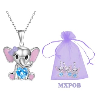 Foto 3 | Foto 3 | Cadenas De Elefante High Monaco Mxlek-001 1 Pza Collar Elefante/corazón Plata/azul