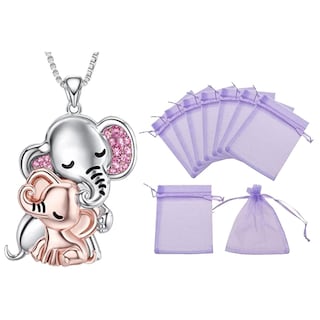 Foto 3 | Foto 3 | Collar de Elefante High Monaco Mxehk-002 2 Pzas color Plata con Rosa