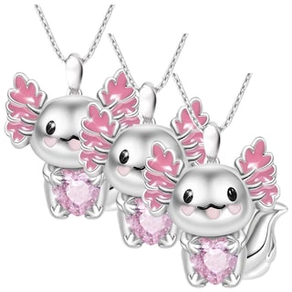 Foto 1 | Foto 1 | Collar Y Dije De Ajolote High Monaco  Mxaxo-003  3 Pzas  Collar Ajolote/corazón  Plata/rosa