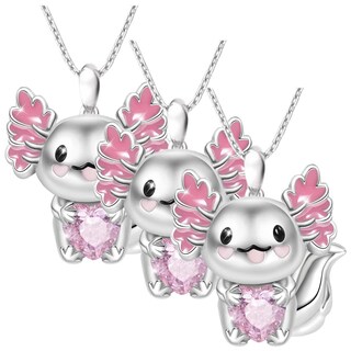 Foto 2 | Foto 2 | Collar Y Dije De Ajolote High Monaco  Mxaxo-003  3 Pzas  Collar Ajolote/corazón  Plata/rosa