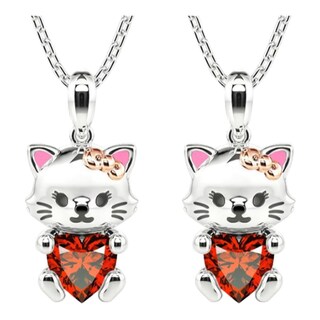 Foto 1 | Foto 1 | Collar De Gatita High Monaco Mxtne-002 2 Pzas Collar Gatita/corazón Plata/rojo