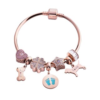 Foto 3 | Foto 3 | Charm Para Pulsera Dije De Llave Corazón Luckyly Modelo Fiona Oro Rosa