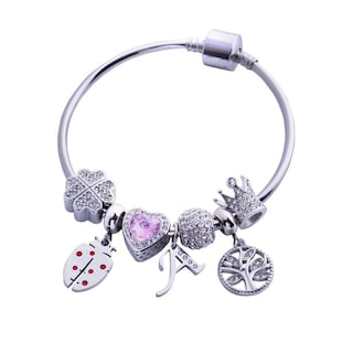 Foto 3 | Foto 3 | Charm para Pulsera Dije Inicial Letra Luckyly, Modelo Lizzy Plata, Letra X
