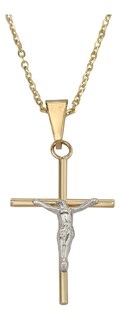Foto 2 | Foto 2 | Dije de Cruz de Tubo y Cristo Rodinado de Oro de 10k