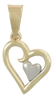 Foto 1 | Foto 1 | Dije En Figura De Corazones, En Oro 10k 1.40 Grm