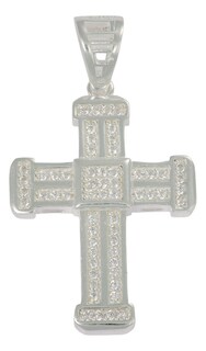 Foto 1 | Foto 1 | Dije Turco De Plata 925 De Cruz Clasica Con Zirconia