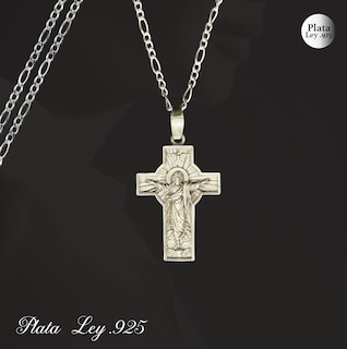Foto 3 | Foto 3 | Dije de Plata Cruz Cristo Resucitado con Cadena Calibre 50