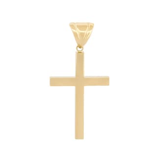 Foto 1 | Foto 1 | Dije Cruz Lisa 3.0 Cm Oro Sólido 10k