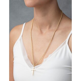 Foto 4 | Foto 4 | Dije Cruz Lisa 3.0 Cm Oro Sólido 10k