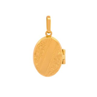 Foto 1 | Foto 1 | Dije Relicario Oval 2 Vistas Facetado Oro Sólido 10k