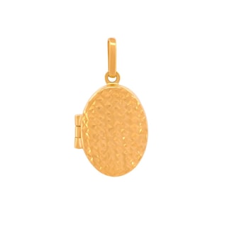 Foto 2 | Foto 2 | Dije Relicario Oval 2 Vistas Facetado Oro Sólido 10k