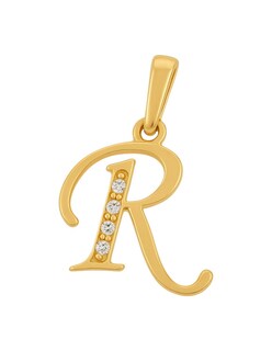 Foto 1 | Foto 1 | Dije Inicial R Zirconias Oro 14 Kilates