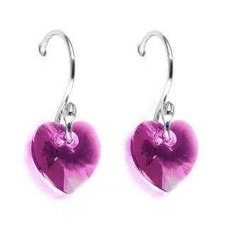 Foto 1 | Foto 1 | Aretes Joyería Zvezda Heart color Fucsia con Plata