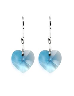 Foto 2 | Foto 2 | Aretes Joyería Zvezda Heart Aquamarine Azules