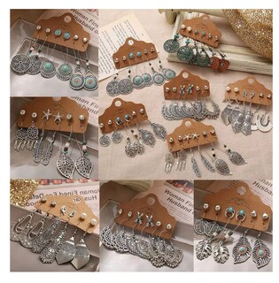 Foto 4 | Foto 4 | 36 Pares de Arete Bohemios Pendientes Largos