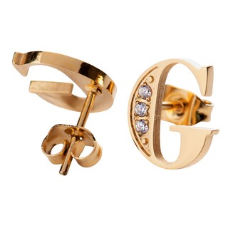 Foto 2 | Foto 2 | Aretes LuckyLy RV10-G color Dorado con Baño de Oro 18k - Letra G