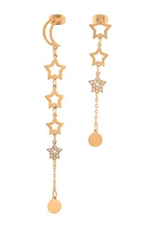 Foto 1 | Foto 1 | Aretes de Acero Inoxidable Joyas Plafer 1309A-P color Dorado - Lunas y Estrellas