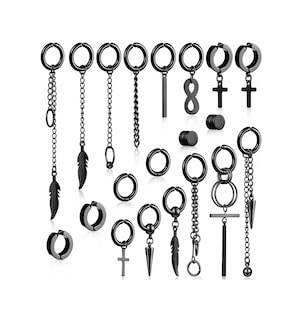 Foto 1 | Foto 1 | Aretes Falsos Piercing Lab.G Negros 20 Piezas