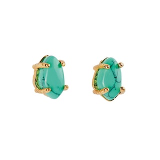 Foto 1 | Foto 1 | Aretes Mujer con Piedras Naturales Luckyly, Modelo Ivy Turquesa