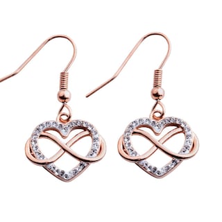 Foto 1 | Foto 1 | Aretes para Mujer Corazón Infinito Luckyly, Modelo Natty Oro Rosa