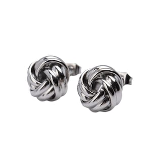 Foto 1 | Foto 1 | Aretes para Mujer de Nudo tipo Broqueles Luckyly, Modelo Knot Plata