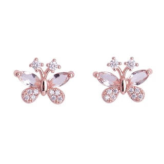 Foto 3 | Foto 3 | Aretes para Mujer de Mariposa Luckyly, Modelo Gina Oro Rosa