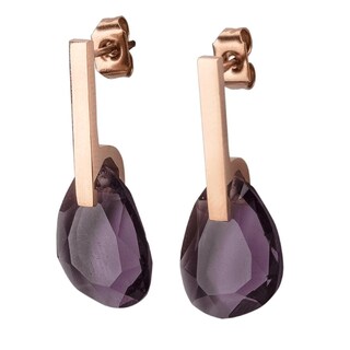 Foto 2 | Foto 2 | Aretes Mujer con Cristal Luckyly, Modelo Amber Morado