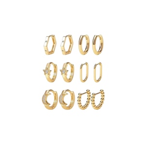 Foto 1 | Foto 1 | Aretes de Laminado de Oro 14k para Mujer 6 Pares