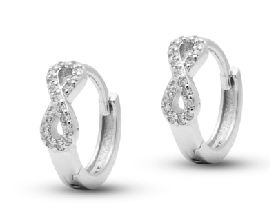 Foto 1 | Foto 1 | Arete Huggie Infinito Horoz Plata .925 Cp274