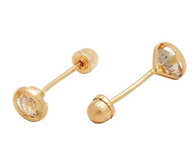 Foto 3 | Foto 3 | Broquel Circulo Diamantado 4mm Horoz 10k C1147