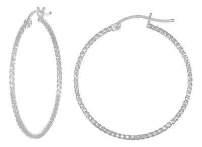 Foto 1 | Foto 1 | Arete De Plata 925 Para Mujer Con Diamantado Panal De 25mm