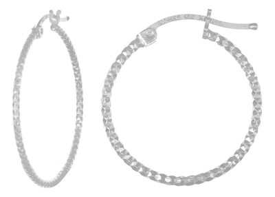 Foto 1 | Foto 1 | Arete De Plata 925 Para Mujer Con Diamantado Panal De 20mm