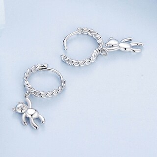 Foto 5 | Foto 5 | Aretes Chulada, Oso De Peluche De Plata .925 Con Chapa De Platino