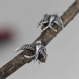 Foto 3 | Foto 3 | Aretes Chulada, Golondrinas De Plata .925 Con Chapa De Platino