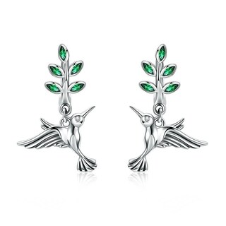 Foto 1 | Foto 1 | Aretes Chualda, Colibries De Plata .925 Con Chapa De Platino, Se Pueden Mojar