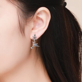 Foto 2 | Foto 2 | Aretes Chualda, Colibries De Plata .925 Con Chapa De Platino, Se Pueden Mojar