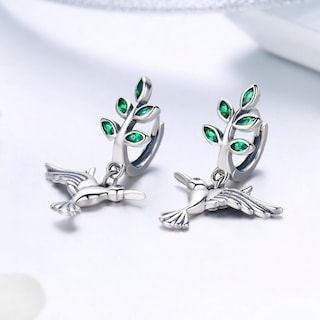 Foto 3 | Foto 3 | Aretes Chualda, Colibries De Plata .925 Con Chapa De Platino, Se Pueden Mojar
