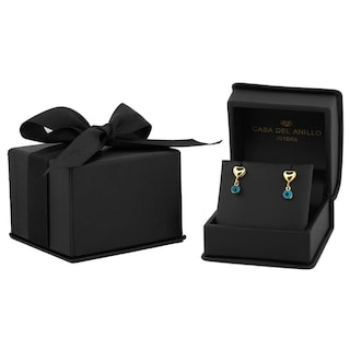 Foto 3 | Foto 3 | Aretes Corazón Y Ojito 1.2 Cm Oro Sólido 14k