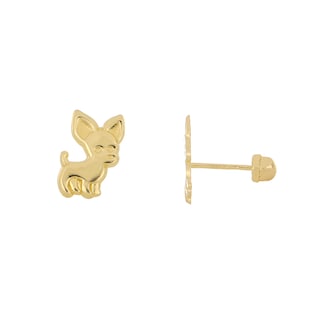 Foto 2 | Foto 2 | Aretes Zekie 7036 Oro 14k Amarillo Perro Chihuahua