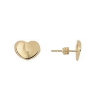 Aretes Zekie 7271-a Oro 14k Amarillo Corazon