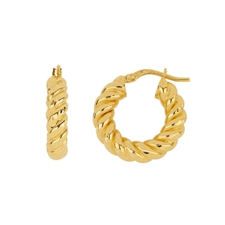 Foto 2 | Foto 2 | Arracadas de Oro 14k 7211 Amarillo Espiral Diamantada