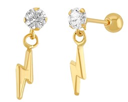 Broquel Oro 10k Horoz Rayo Colgante C583