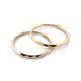 Foto 1 | Foto 1 | Arracadas Facetadas Oro Sólido 1.8 Cm Oro Sólido 10k