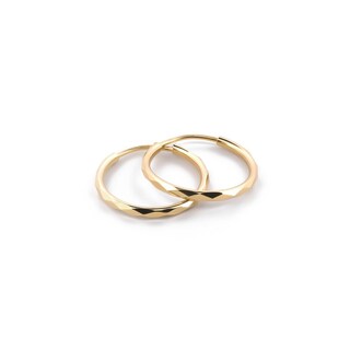 Foto 1 | Foto 1 | Arracadas Facetadas Oro Sólido 1.2 Cm Oro Sólido 10k