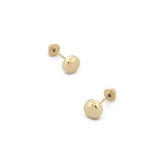 Foto 1 | Foto 1 | Arete Broquel De Bola Plana 5 Mm Oro Sólido 14k
