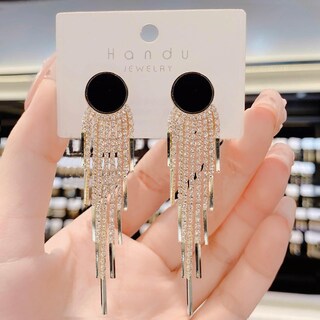 Foto 5 | Foto 5 | Pendientes Huoguo Con Diamantes De Imitación Blancos En Polvo Y Piedra Ojo De Gato - Venta Internacional.