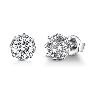 Foto 1 | Foto 1 | Pendientes Huoguo De Plata De Ley 925 Con Cierre Brillante Para Mujer - Venta Internacional.