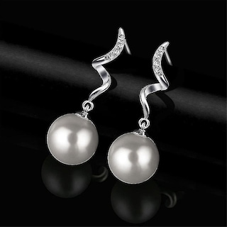 Foto 4 | Foto 4 | Pendientes Huoguo De Plata De Ley 925 Con Perla De 8 Mm Para Mujer - Venta Internacional.