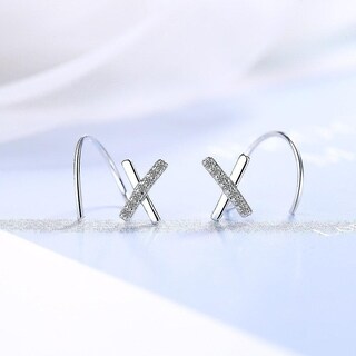 Foto 2 | Foto 2 | Pendientes Huoguo Simples Con Forma De Aro Transparente En Forma De Cobre Para Mujer 2 Unidades - Venta Internacional.