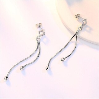 Foto 3 | Foto 3 | Pendientes Huoguo De Cobre Con Forma Hueca Y Borla Larga Para Mujer - Venta Internacional.